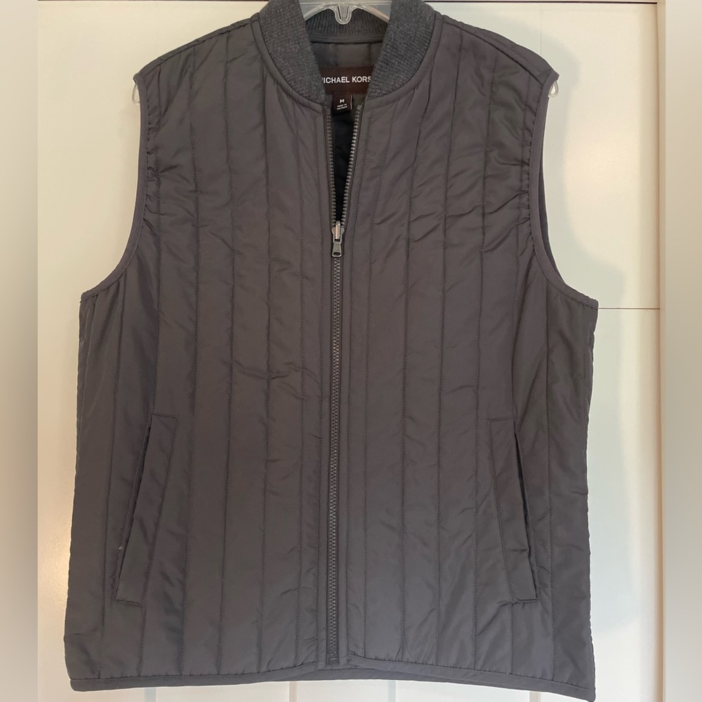 Michael Kors Men's Charcoal Quilted Vest